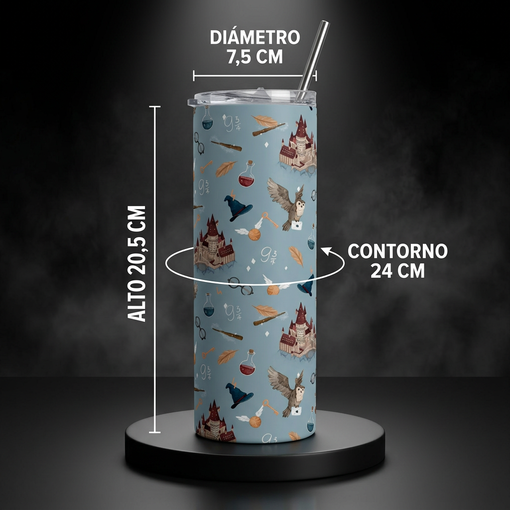 Termos Botella De Agua De Harry Potter Acero Inoxidable De 600 ML