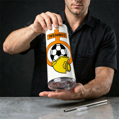 Termo Botella Térmica De Cobresal Los Mineros Albinaranja Futbol