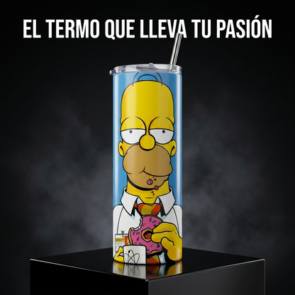 Termo Botella Agua Térmica Acero Inoxidable Homero Los Simpson
