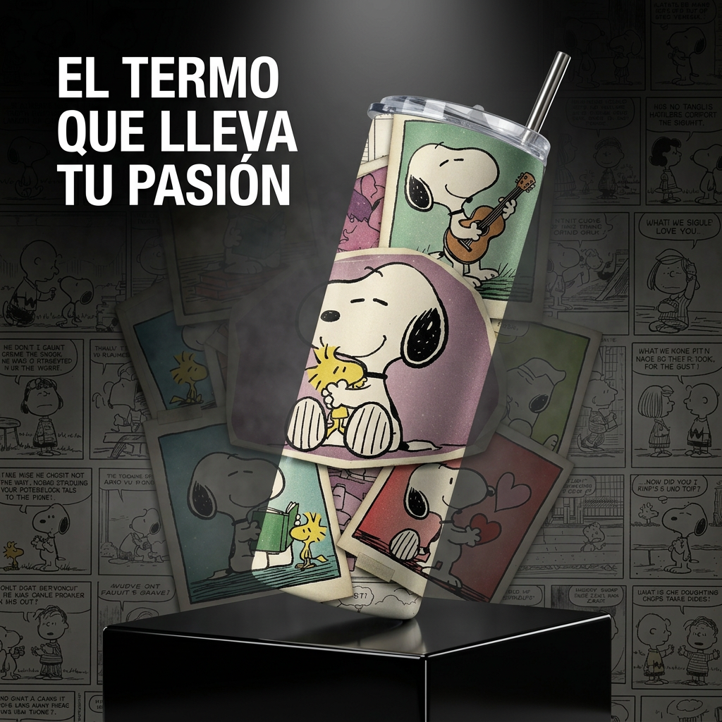 Termo Botella Agua Térmica Acero Inoxidable Snoopy Peanuts