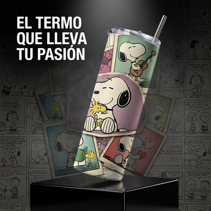 Termo Botella Agua Térmica Acero Inoxidable Snoopy Peanuts