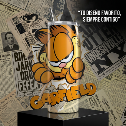 Termos Botella De Agua De Garfield Acero Inoxidable De 600 ML TV