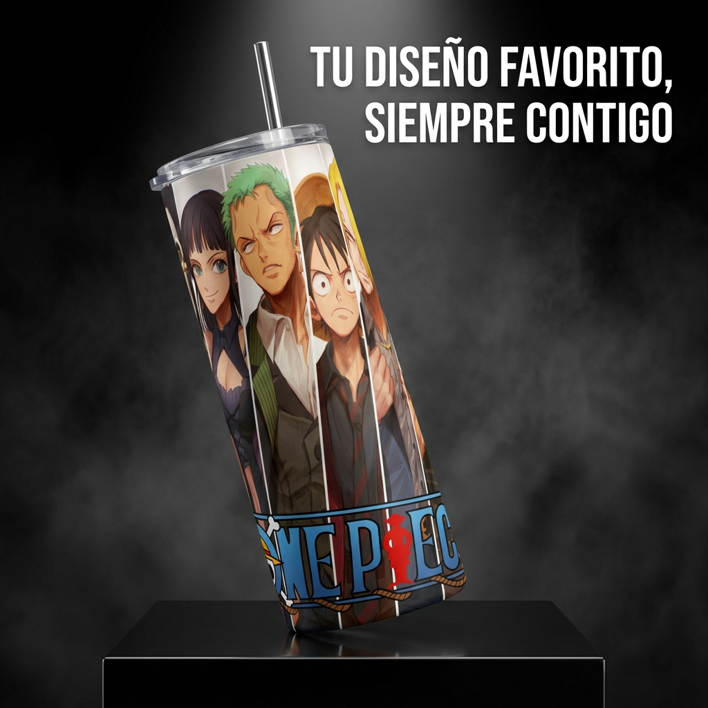 Termos Botella De Agua De One Piece Acero Inoxidable De 600 ML Anime