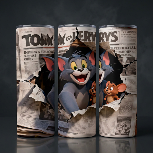 Termos Botella De Agua Tom Y Jerry Tumbler Fans Regalos