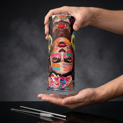 Termo Botella Térmica De Frida Kahlo Mujer Mexicana Pintora De 600 ML