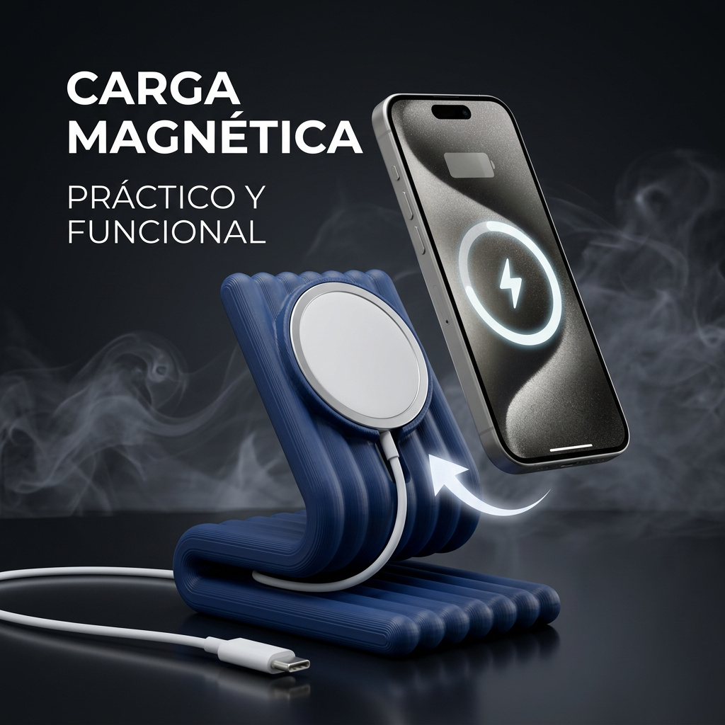 Cargador Magnético Con Soporte De Celular Para El Hogar