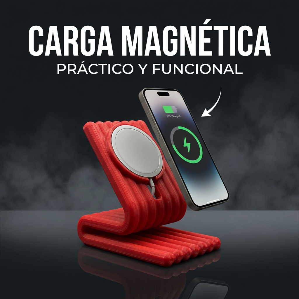Cargador Magnético Con Soporte De Celular Para El Hogar