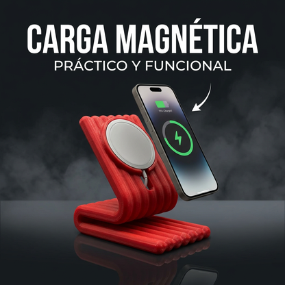 Cargador Magnético Con Soporte De Celular Para El Hogar