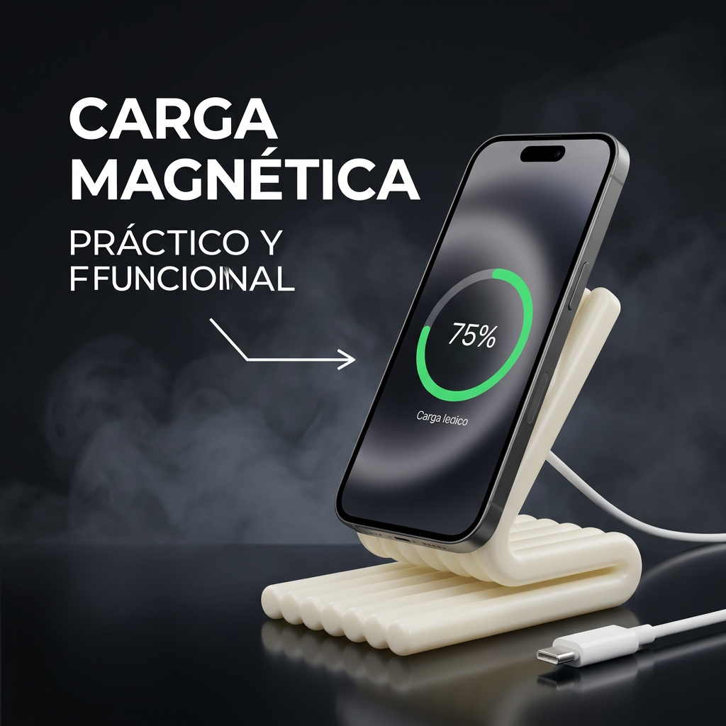 Cargador Magnético Con Soporte De Celular Para El Hogar
