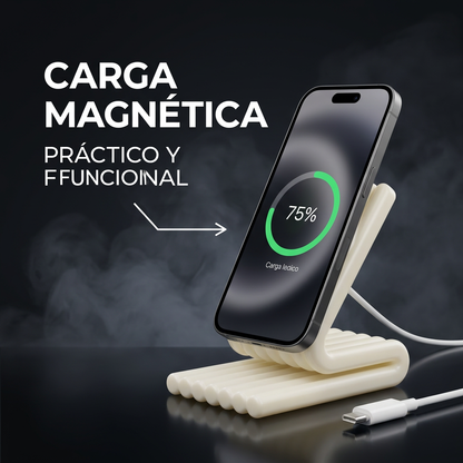 Cargador Magnético Con Soporte De Celular Para El Hogar