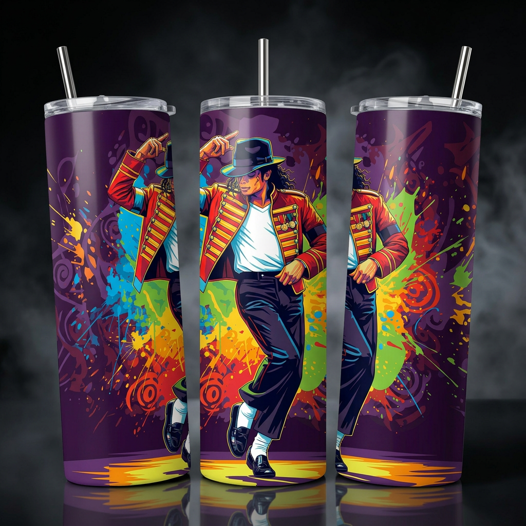 Termos Botella De Agua De Michael Jackson De Acero Inoxidable De 600 ML El Rey Del Pop