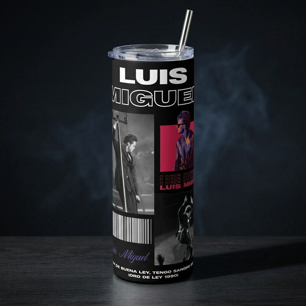 Termos Botella De Agua De Luis Miguel De Acero Inoxidable De 600 ML El Sol de Mexico