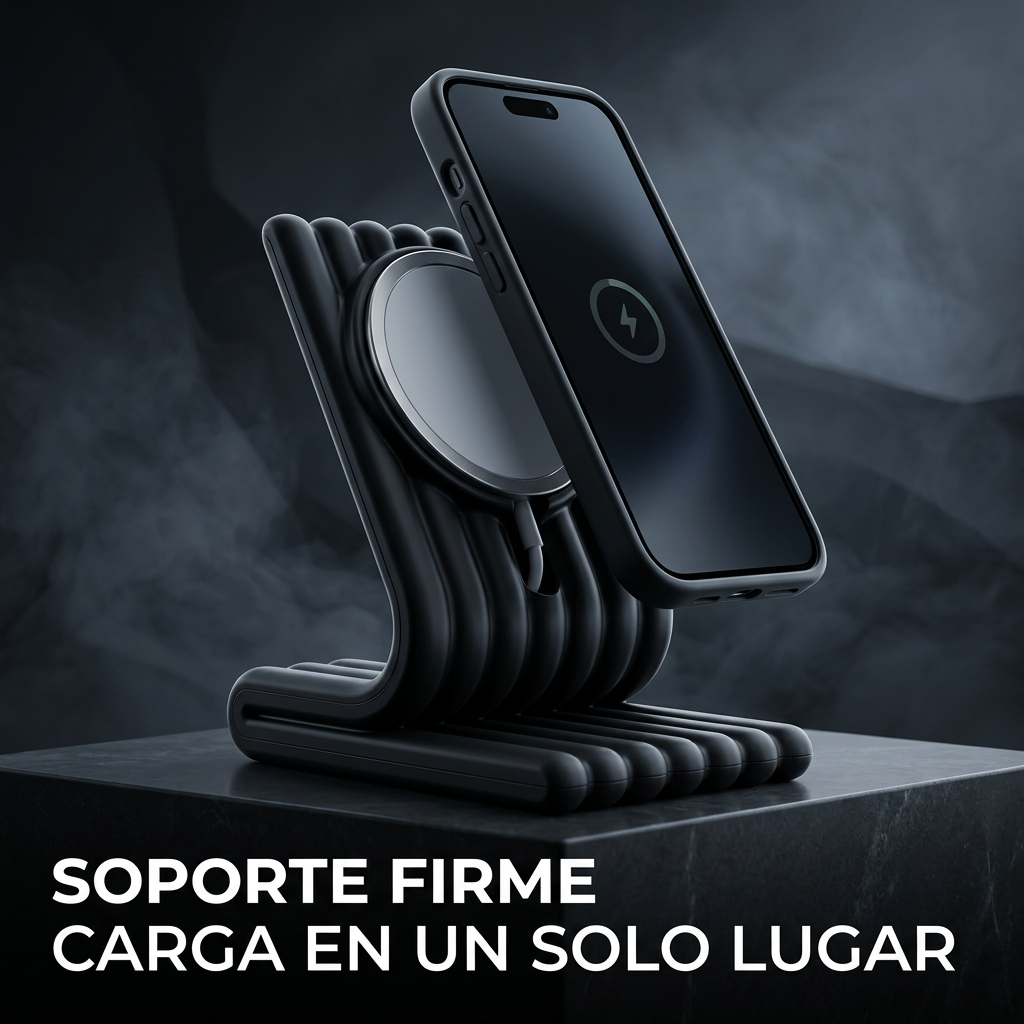 Cargador Magnético Con Soporte De Celular Para El Hogar