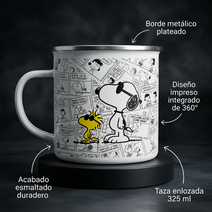 Pack De Snoopy Termo + Mousepad Y Taza Enlozada Regalo