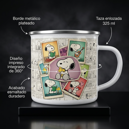 Pack De Snoopy Termo + Mousepad Y Taza Enlozada Regalo