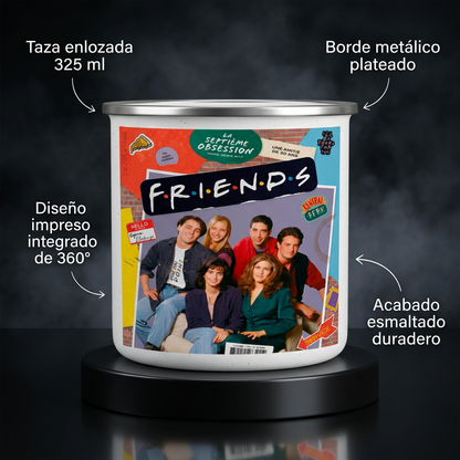 Pack De Friends Serie Termo, Mousepad Y Taza Enlozada Regalo