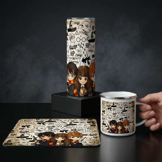 Pack de Regalo Harry Potter: Termo + Mousepad + Taza Enlozada