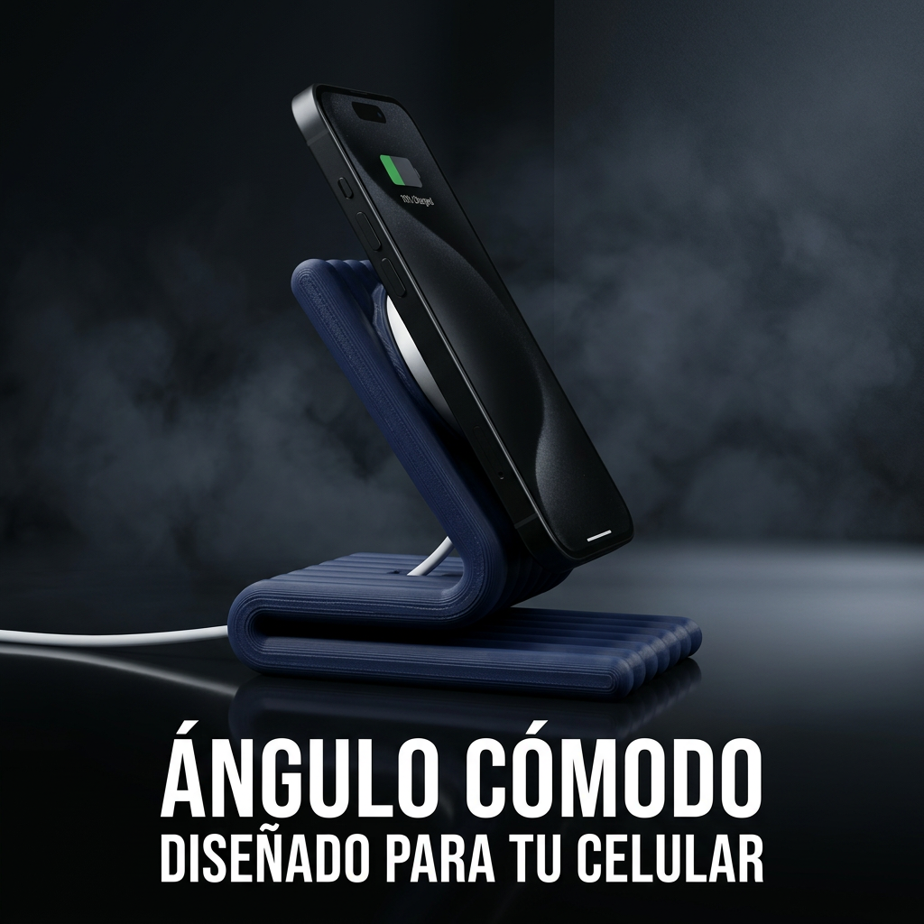 Cargador Magnético Con Soporte De Celular Para El Hogar