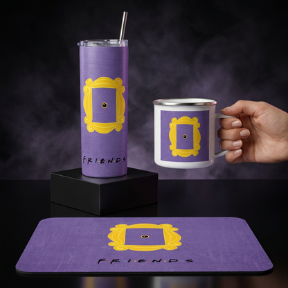 Pack De Friends Serie Termo, Mousepad Y Taza Enlozada Regalo