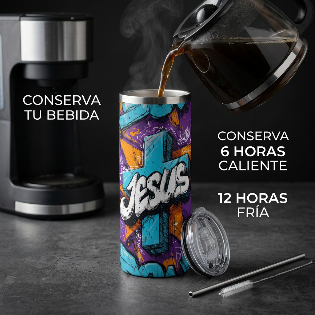 Termos Botella De Agua De Jesús De Acero Inoxidable De 600 ML Religión
