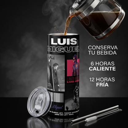 Termos Botella De Agua De Luis Miguel De Acero Inoxidable De 600 ML El Sol de Mexico