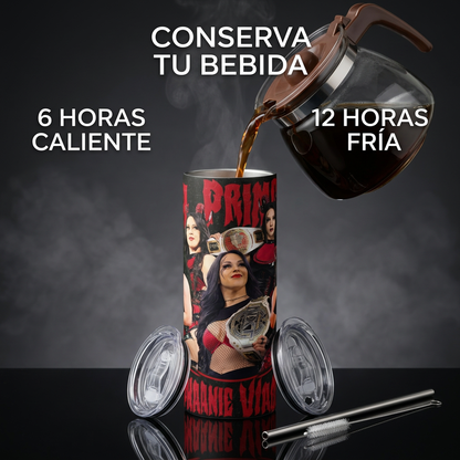 Termos Botella De Agua De Stephanie Vaquer De Acero Inoxidable De 600 ML WWE La Primera