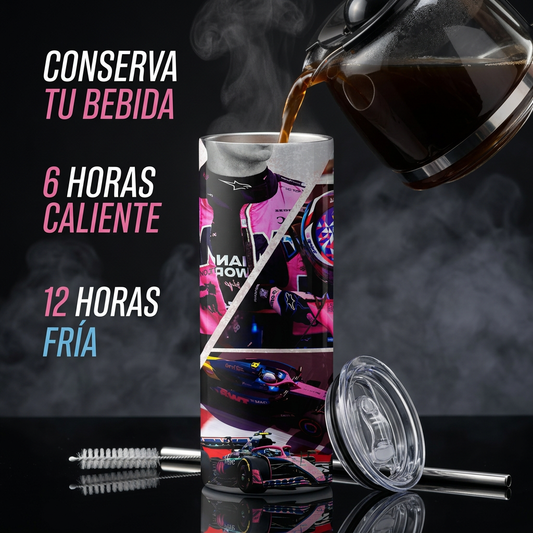 Termo Botella Térmica F1 Franco Colapinto Formula1 Argentino 600 ML De Acero Inoxidable