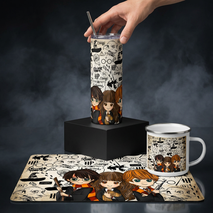 Pack de Regalo Harry Potter: Termo + Mousepad + Taza Enlozada