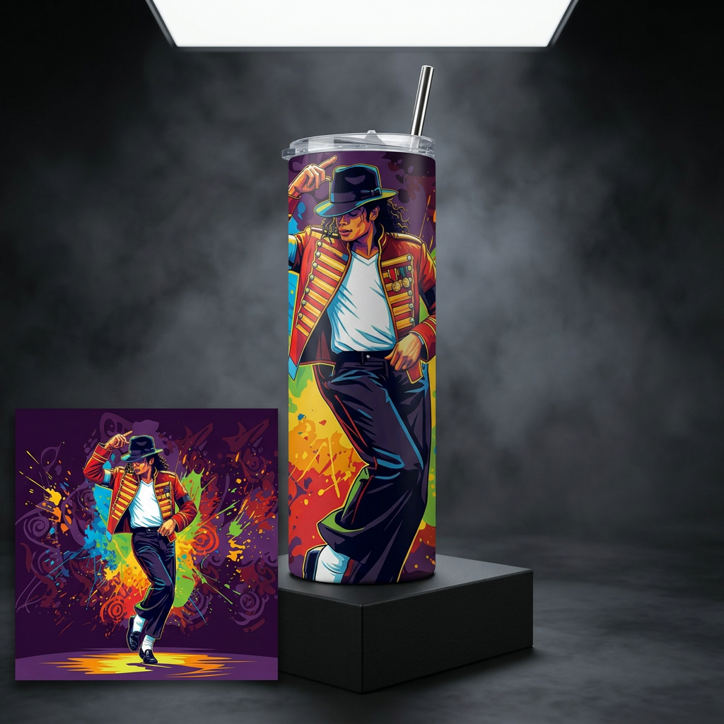 Termos Botella De Agua De Michael Jackson De Acero Inoxidable De 600 ML El Rey Del Pop