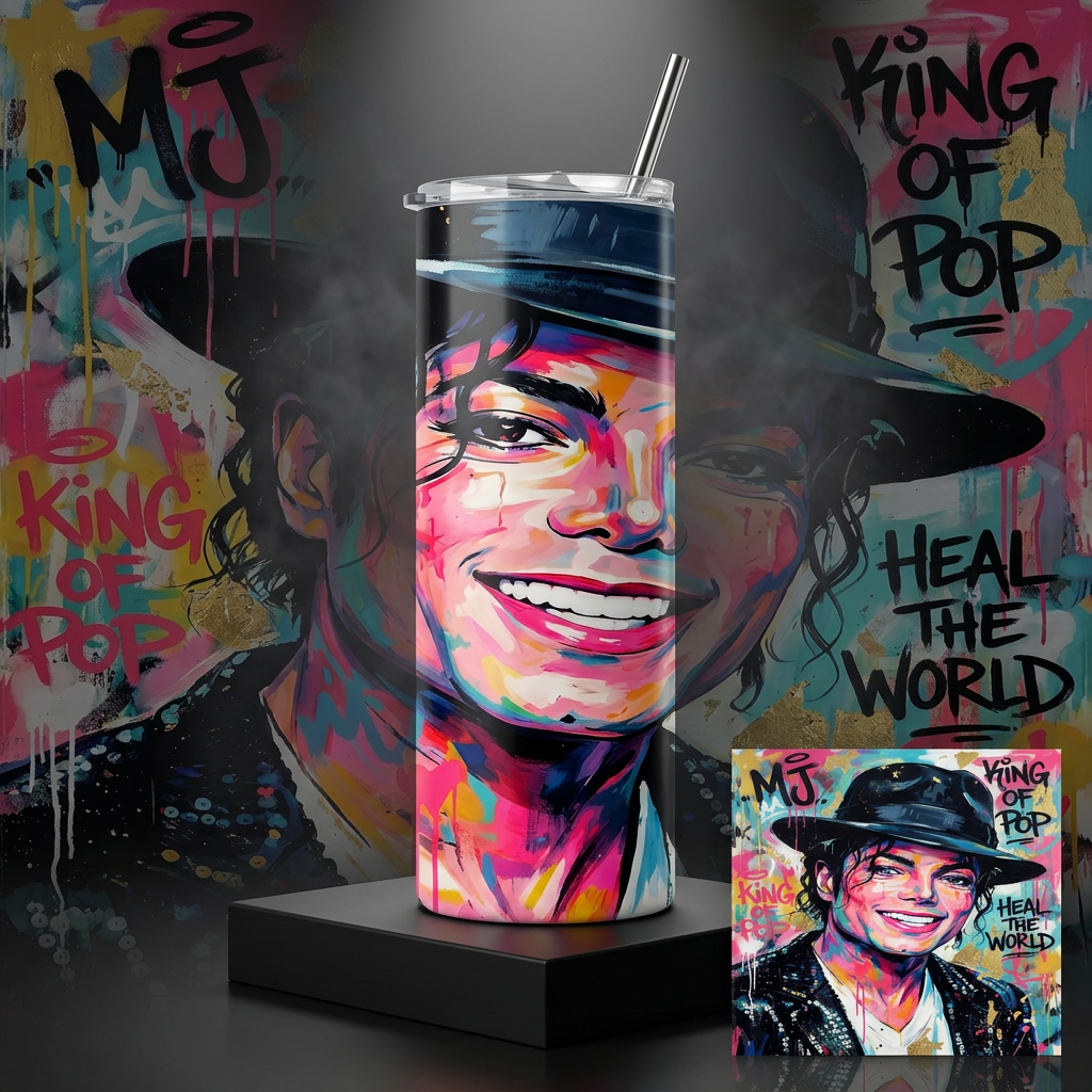 Termos Botella De Agua Musical De Michael Jackson De Acero Inoxidable De 600 ML