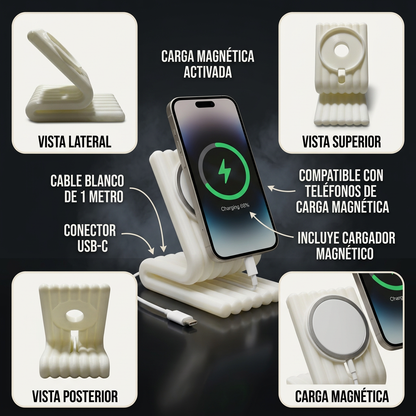 Cargador Magnético Con Soporte De Celular Para El Hogar