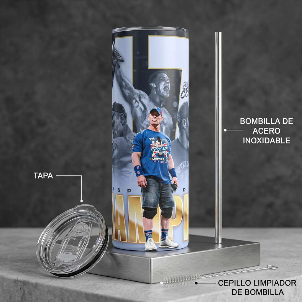 Termos Botella De Agua John Cena Wwe Diseño Lucha Libre