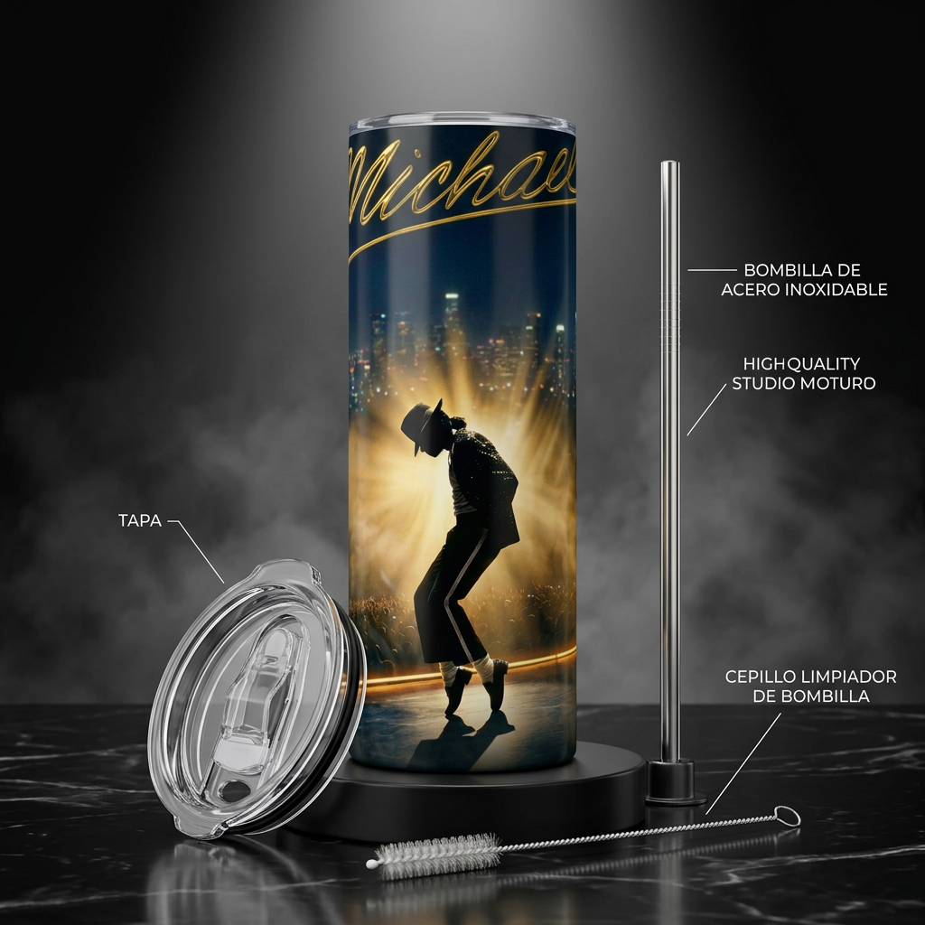 Termos Botella De Agua De Michael Jackson De Acero Inoxidable De 600 ML