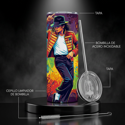 Termos Botella De Agua De Michael Jackson De Acero Inoxidable De 600 ML El Rey Del Pop
