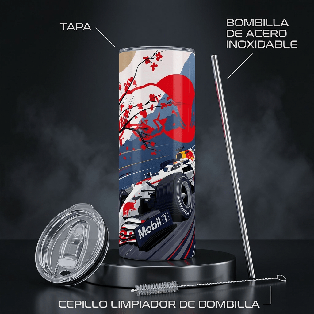 Termos Botella De Agua De Red Bull Japon Formula 1 De Acero Inoxidable De 600 ML Auto
