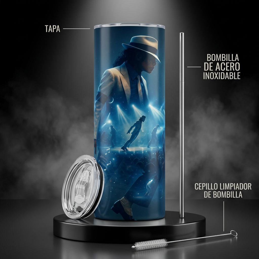 Termos Botella De Agua De Michael Jackson De Acero Inoxidable De 600 ML Musical