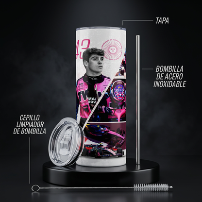 Termo Botella Térmica F1 Franco Colapinto Formula1 Argentino 600 ML De Acero Inoxidable