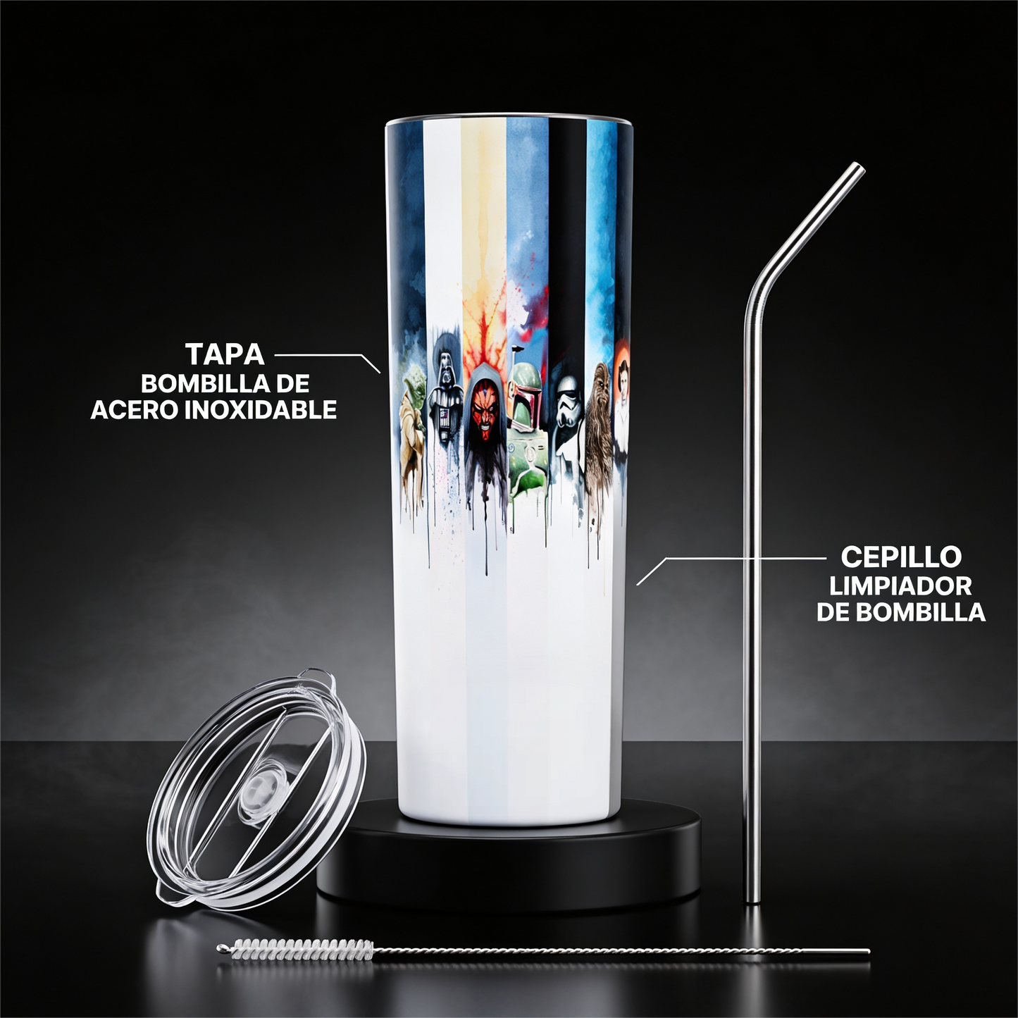 Termos Botella De Agua De Star Wars De Acero Inoxidable De 600 ML Pelicula