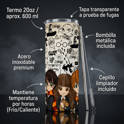 Pack de Regalo Harry Potter: Termo + Mousepad + Taza Enlozada
