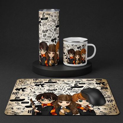 Pack de Regalo Harry Potter: Termo + Mousepad + Taza Enlozada