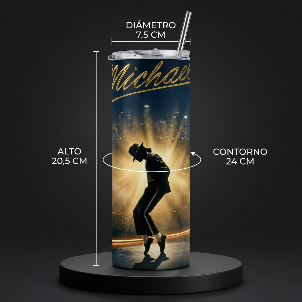 Termos Botella De Agua De Michael Jackson De Acero Inoxidable De 600 ML