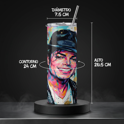 Termos Botella De Agua Musical De Michael Jackson De Acero Inoxidable De 600 ML
