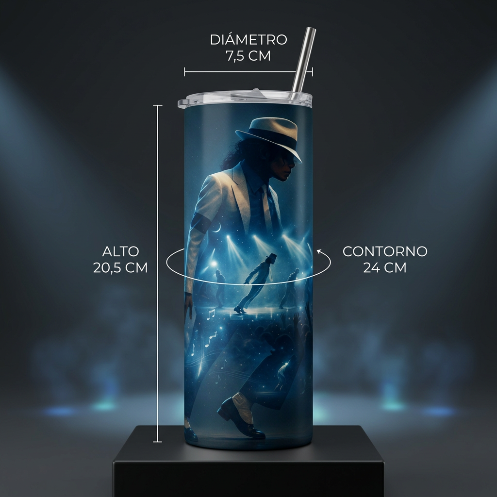 Termos Botella De Agua De Michael Jackson De Acero Inoxidable De 600 ML Musical