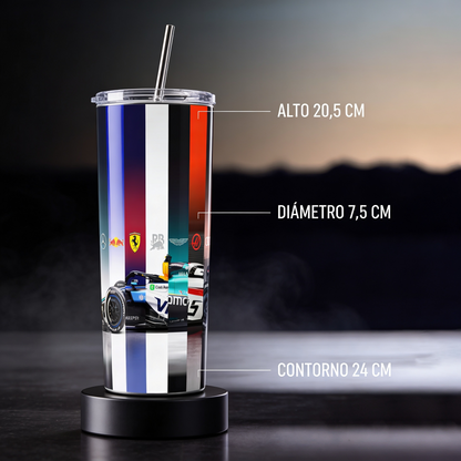 Termos Botella De Agua De Escuderías De Formula 1 Autos De Acero Inoxidable De 600 ML