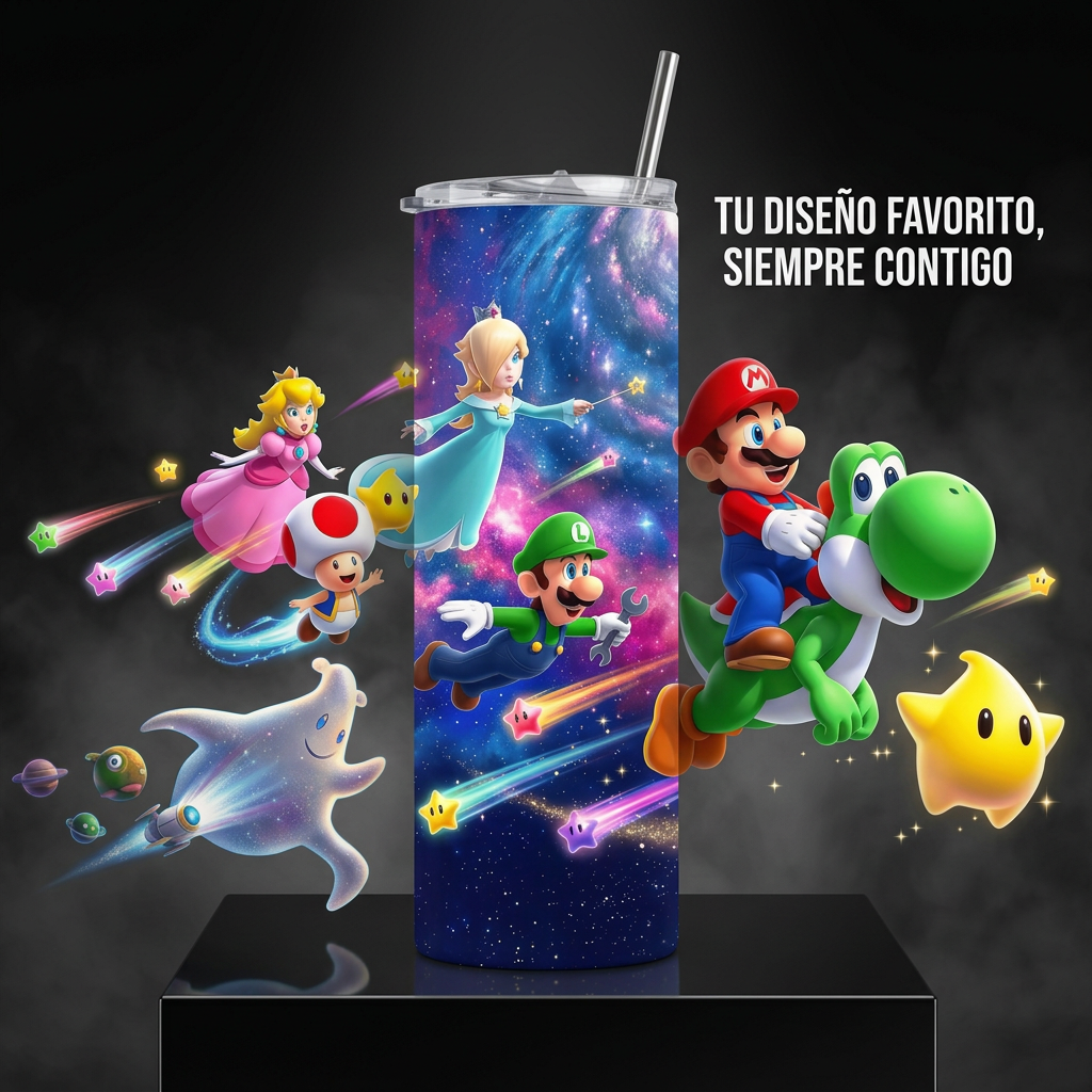 Termos Botella De Agua De Super Mario De Acero Inoxidable De 600 ML