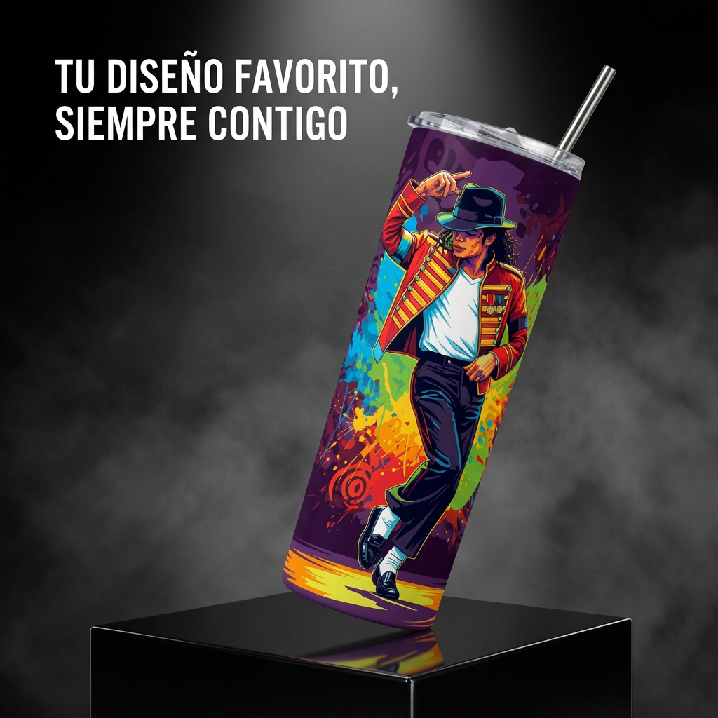 Termos Botella De Agua De Michael Jackson De Acero Inoxidable De 600 ML El Rey Del Pop