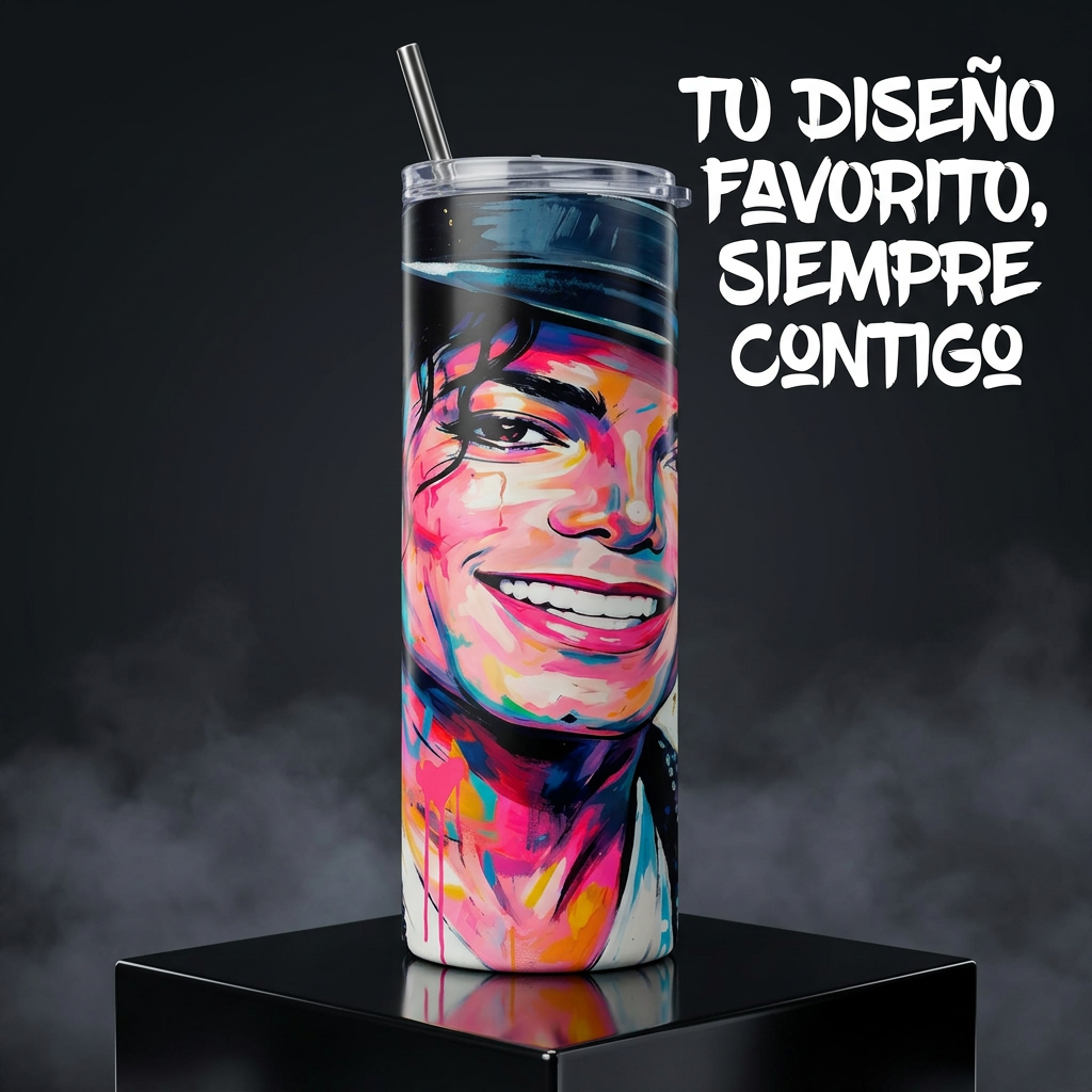 Termos Botella De Agua Musical De Michael Jackson De Acero Inoxidable De 600 ML