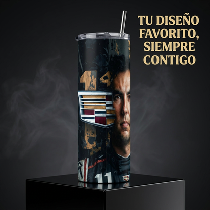 Termos Botella De Checo Pérez Agua De Acero Inoxidable De 600 ML F1 Cadillac